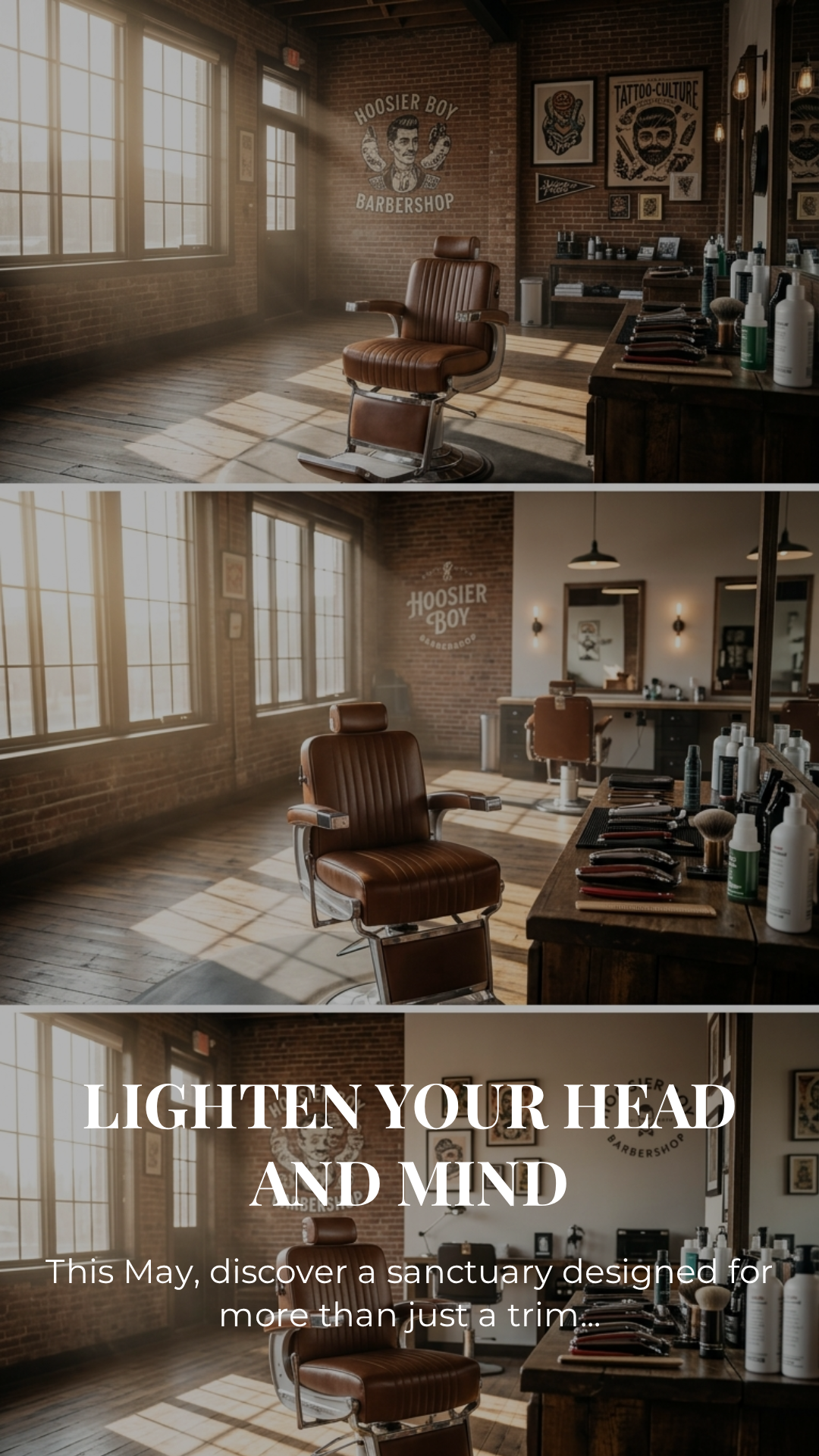 Hoosier Boy Barbershop brand creative