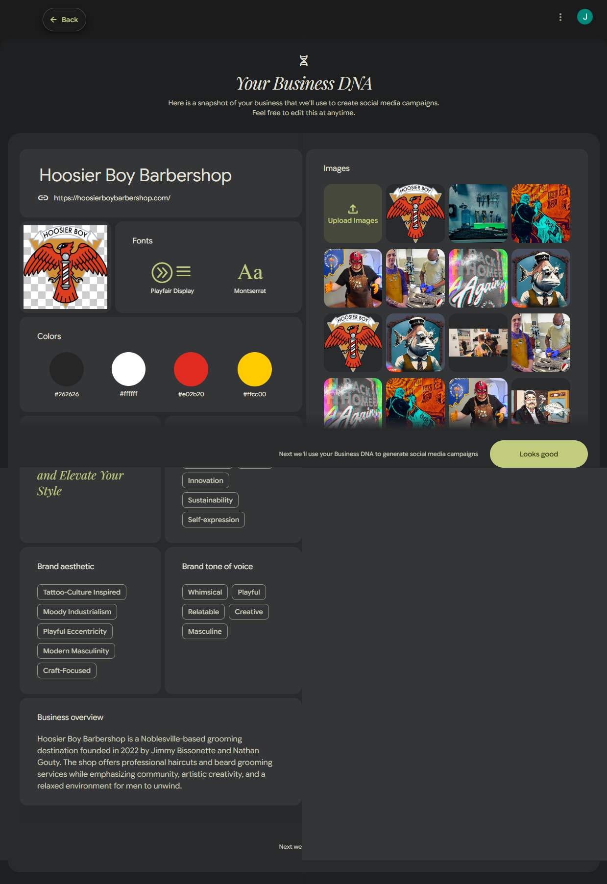 Hoosier Boy Barbershop brand creative